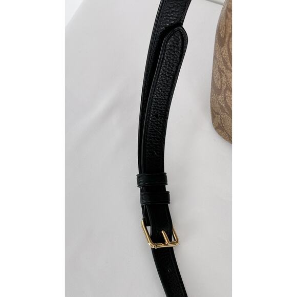 Coach X Jean Michel Basquiat Town Bucket Bag In Signature Canvas Brown Purse New - Picture 10 of 15